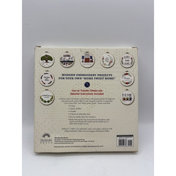 Love Grows Here Embroidery Kit - Projects for Your Own "Home Sweet Home" NIB - Picture 2 of 2